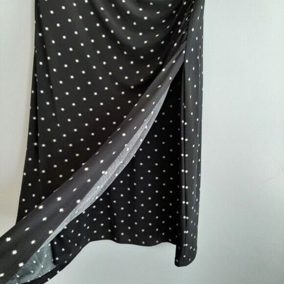 RALPH LAUREN Star Pattern Stretchy Dress B&W Sz 10 Flawed - Picture 6 of 12